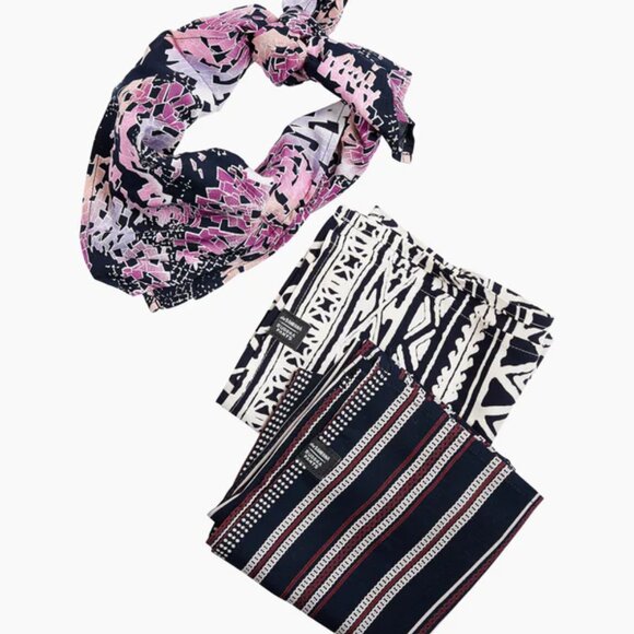 Buddha Pants Unisex One Size Boho Fashion Hippie Bandana Variety (3 Pack) Black - Picture 4 of 8